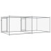 Cușcă Pentru Câini Cu Uși, Gri, 4X2X1,5 M, Oțel Galvanizat