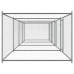 Cușcă Pentru Câini Cu Uși, Gri, 8X2X1,5 M, Oțel Galvanizat
