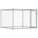 Cușcă Pentru Câini Cu Uși, Gri, 8X2X1,5 M, Oțel Galvanizat