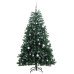 Brad Crăciun Artificial Articulat Cu 300 Led-Uri/Globuri 180 Cm