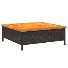 Mască Suport Umbrelă De Soare Negru 70X70X25Cm Poliratan/Acacia