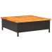 Mască Suport Umbrelă De Soare Negru 70X70X25Cm Poliratan/Acacia