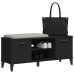 Bancă De Pantofi „Viken”, Negru, 106X35X45 Cm, Lemn Prelucrat