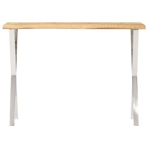 Masă Consolă, Margini Naturale, 105X33X76 Cm, Lemn Masiv Mango