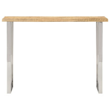 Masă Consolă, Margini Naturale, 105X33X76 Cm, Lemn Masiv Mango