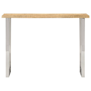 Masă Consolă, Margini Naturale, 105X33X76 Cm, Lemn Masiv Mango