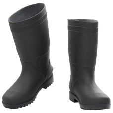 Cizme De Ploaie, Negru, Pvc, Mărime 39