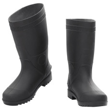 Cizme De Ploaie, Negru, Pvc, Mărime 40