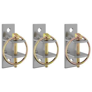 Cârlige De Găleată 3 Buc., Argintiu/Maro, Oțel, De Perete