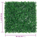 Gard Din Frunze De Arbust Artificiale, 6 Buc., Verde, 50X50 Cm