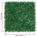 Gard Din Frunze De Arbust Artificiale, 24 Buc., Verde, 50X50 Cm