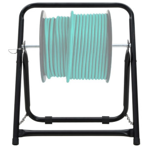 Căruț Tambur Furtun 48 Cm 45 Kg Negru Oțel Vopsit Electrostatic