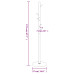 Cuier De Haine, Alb, 172 Cm, Fier Vopsit Electrostatic