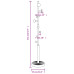 Cuier De Haine, Alb, 172 Cm, Fier Vopsit Electrostatic