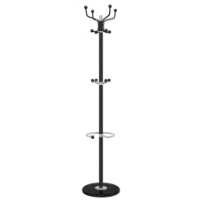 Cuier Cu Suport Umbrelă, Negru 180 Cm Fier Vopsit Electrostatic