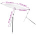 Extensie Parasolar T-Top, Alb, 170X170X(115-183) Cm