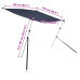 Extensie Parasolar T-Top, Albastru, 170X170X(115-183) Cm