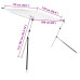 Extensie Parasolar T-Top, Alb, 170X208X(115-183) Cm