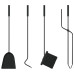 Set De Unelte Pentru Șemineu, 5 Piese, 23X15X66 Cm, Oțel