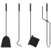 Set De Unelte Pentru Șemineu, 5 Piese, 18X66 Cm, Oțel