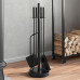 Set De Unelte Pentru Șemineu, 5 Piese, 18X66 Cm, Oțel