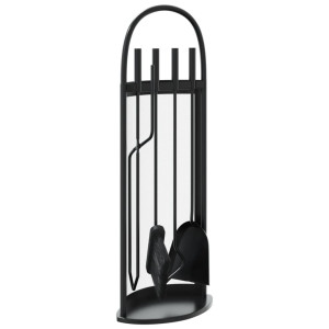 Set De Unelte Pentru Șemineu, 5 Piese, 23X15X66 Cm, Oțel