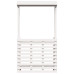 Masă Bar De Exterior Cu Acoperiș, Alb, 112,5X57X195,5 Cm, Lemn