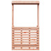 Masă Bar De Exterior Cu Acoperiș, 112,5X57X195,5 Cm, Lemn Masiv
