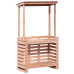 Masă Bar De Exterior Cu Acoperiș, 112,5X57X195,5 Cm, Lemn Masiv