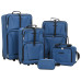 Set De Bagaje De Călătorie, 5 Piese, Albastru, Material Textil