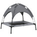 Pat De Câini Cu Baldachin, Antracit, Țesătură Oxford Și Oțel