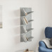 Bibliotecă De Perete Cu 4 Niveluri, Gri Beton, 33X16X90 Cm