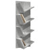 Bibliotecă De Perete Cu 4 Niveluri, Gri Beton, 33X16X90 Cm