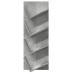 Bibliotecă De Perete Cu 4 Niveluri, Gri Beton, 33X16X90 Cm