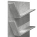 Bibliotecă De Perete Cu 4 Niveluri, Gri Beton, 33X16X90 Cm