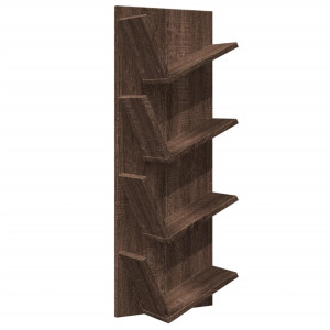 Bibliotecă De Perete Cu 4 Niveluri, Stejar Maro, 33X16X90 Cm