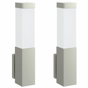 Aplice De Exterior 2 Pcs Argintiu 10.5 X 6 X 35 Cm