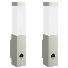 Aplice De Exterior 2 Pcs Argintiu 10.5 X 6 X 35 Cm