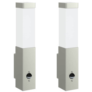 Aplice De Exterior 2 Pcs Argintiu 10.5 X 6 X 35 Cm