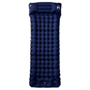 Saltea De Camping Auto-Gonflabilă Cu Pernă 1 Persoană Bleumarin