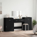 Set De Măsuță De Toaletă, 4 Piese, Negru, Lemn Prelucrat