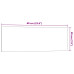 Placă Magnetică De Perete Neagră 60X20 Cm Din Sticlă Securizată