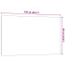 Placă Magnetică De Perete Neagră 100X60 Cm Sticlă Securizată