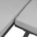 Scaun De Grădină Cu Pernă, Negru, Oțel Vopsit Electrostatic