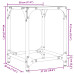 Masă Cafea Blat Din Sticlă Transparentă 2 Buc. 30X30X40 Cm Oțel