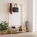 Cuier Pentru Haine Cu Rafturi, 103X40X183 Cm, Bambus