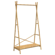 Cuier Pentru Haine Cu Raft, 102X50X190 Cm, Bambus