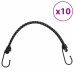 Corzi Elastice Cu Benzi Reflectorizante/Cârlige 10 Buc. 46 Cm