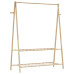 Cuier Pentru Haine Cu Rafturi, 132X45,5X150,5 Cm, Bambus