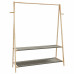 Cuier Pentru Haine Cu Rafturi, 132X45,5X150,5 Cm, Bambus